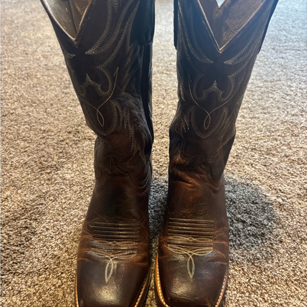 Idyllwind Brown Leather Western Heeled Boots - Picture 1 of 3